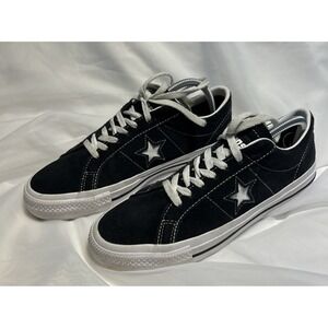 Converse One Star Black Leather Low Top Sneakers Men's 7.5 Women's 9